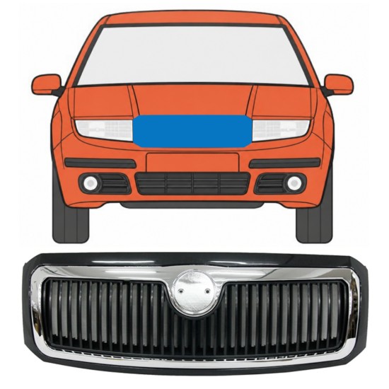Grilă pentru Skoda Fabia I 2004-2007 7522