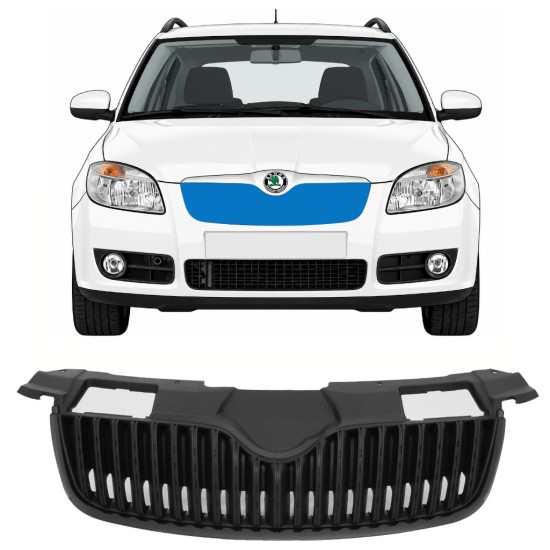 Grilă neagră pentru Skoda Fabia II 2007-2010 7524