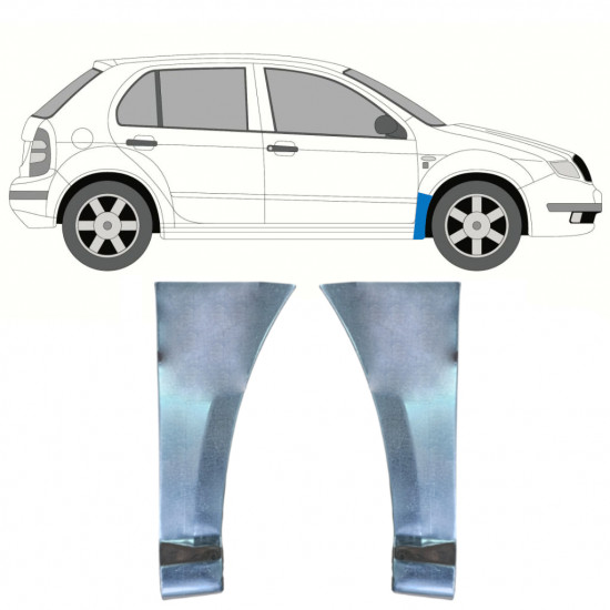 Panou de reparație aripă față pentru Skoda Fabia 1999-2007 / Stânga+Dreapta / Set 10595