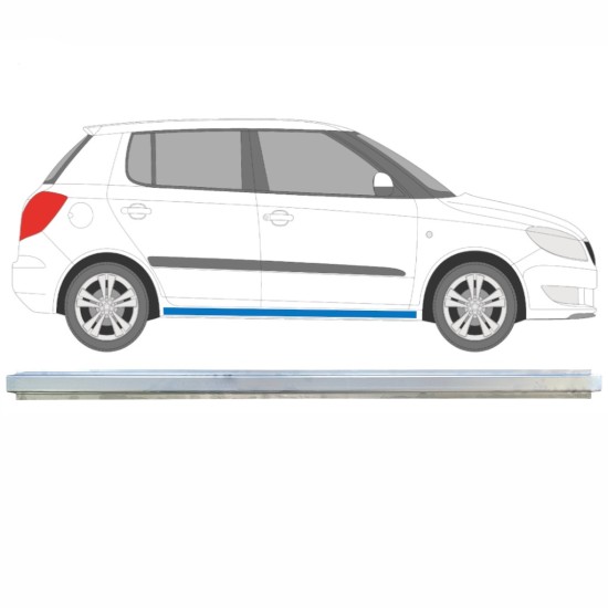 Reparație prag interior pentru Skoda Fabia II 2007-2015 / Stânga = Dreapta (simetric) 16892