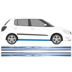 Reparație prag pentru Skoda Fabia II 2007-2015 / Stânga+Dreapta / Set 11919