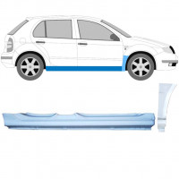 Reparație prag + aripă față pentru Skoda Fabia 1999-2007 / Dreapta 11167