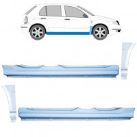 Reparație prag + aripă față pentru Skoda Fabia 1999-2007 11169