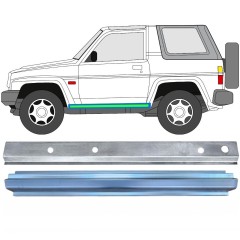 Reparație prag interior + exterior pentru Daihatsu Feroza Rocky Fourtrak 1984-1993 / Stânga / Set 17014