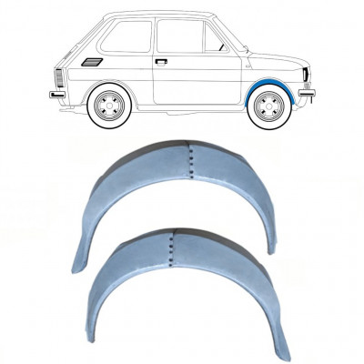 Reparație aripă față interior pentru Fiat 126p 1972-1978 / Stânga / Set 10217