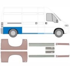 Reparație prag + aripă spate pentru Fiat Ducato 1994-2006 / Set 5594
