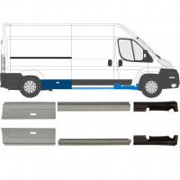 Reparație prag pentru Fiat Ducato 2006- / Stânga = Dreapta (simetric) / Set 9702