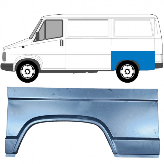 Reparație aripă spate pentru Fiat Ducato / C25 / J5 1981-1994 / Stânga 6516