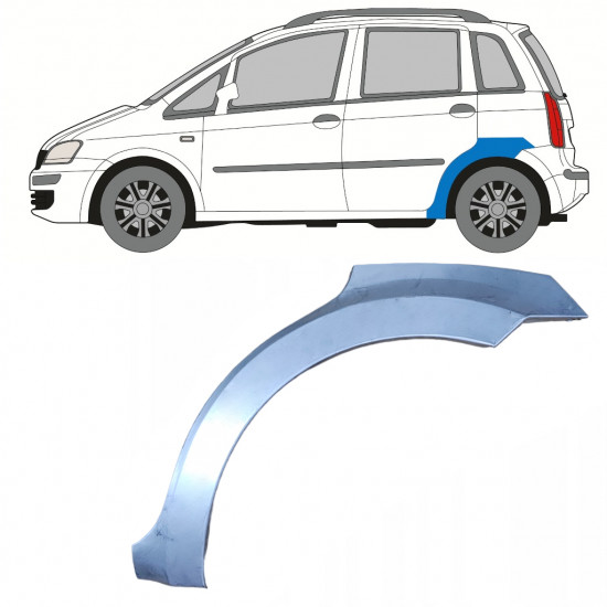 FIAT IDEA 2004-2011 SEGMENT REPARAȚIE ARIPĂ SPATE / STÂNGA