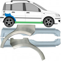 Reparație prag + aripă spate pentru Fiat Panda 2003-2012 / Stânga+Dreapta / Set 6496