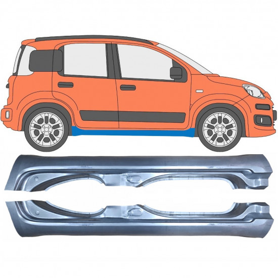 Prag complet pentru Fiat Panda 2012- / Stânga+Dreapta / Set 6497