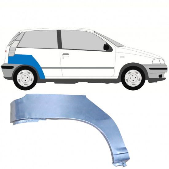 FIAT PUNTO 1 1993-1999 3 UŞĂ SEGMENT REPARAȚIE ARIPĂ SPATE / DREAPTA