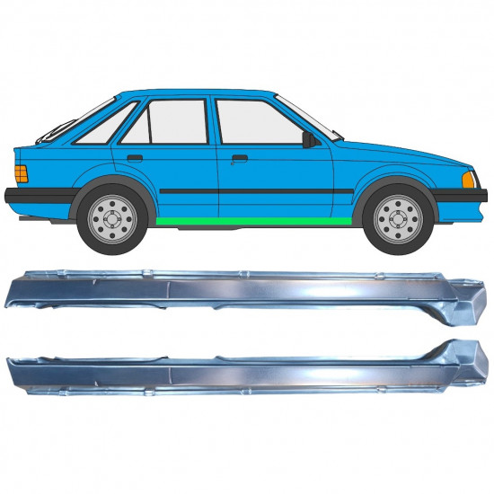 Reparație prag pentru Ford Escort 1980-1986 / Stânga+Dreapta / Set 9983