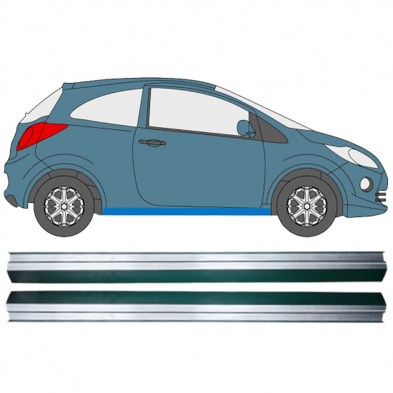 Reparație prag partea inferioară pentru Ford Ka 2008-2016 / Stânga+Dreapta / Stânga = Dreapta (simetric) / Set 12945 Reparație prag partea inferioară pentru Ford Ka 2008-2016 / Stânga+Dreapta / Stânga = Dreapta (simetric) / Set 12945