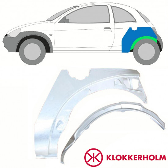 Reparație aripă spate interior + exterior pentru Ford KA 1996-2008 / Stânga / Set 10776