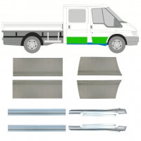 Reparație prag + ușă pentru Ford Transit 2000-2013 / Stânga+Dreapta / Cabină dublă / Set 9699