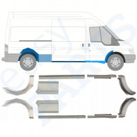 Reparație prag + aripă spate pentru Ford Transit 2000-2013 / LWB / Stânga+Dreapta / Set 10630