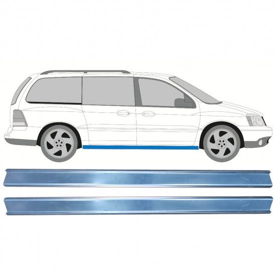 Reparație prag pentru Ford Freestar 2004-2007 / Stânga = Dreapta (simetric) / Set 9951