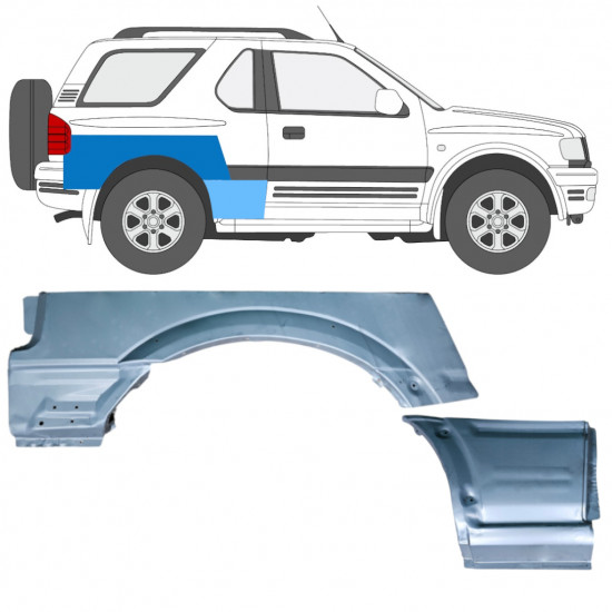 Reparație aripă spate pentru Opel Frontera B 1999-2002 / Dreapta / Set 12837
