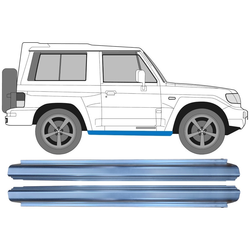 Reparație Prag Pentru Hyundai Galloper 1991- / Set 11366