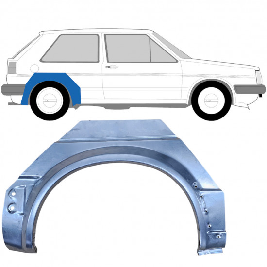 VW GOLF 2 1982- 3 UŞĂ SEGMENT REPARAȚIE ARIPĂ SPATE / DREAPTA