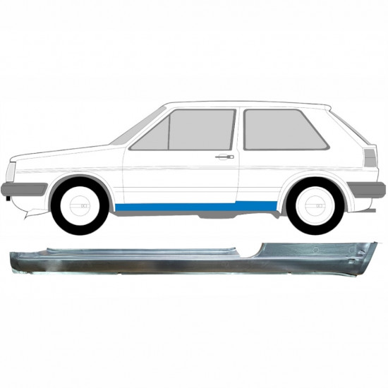 Reparație prag pentru VW Golf 2 1982- / Stânga 7098