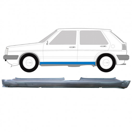 Reparație prag pentru VW Golf 2 1982- / Stânga 7096