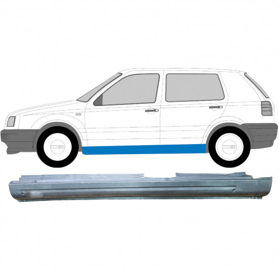 VW GOLF 3 1991- 5 UŞĂ REPARATIE PRAG INTERIOR / STÂNGA