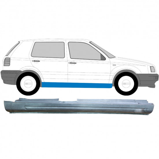 VW GOLF 3 1991- 5 UŞĂ REPARATIE PRAG INTERIOR / DREAPTA