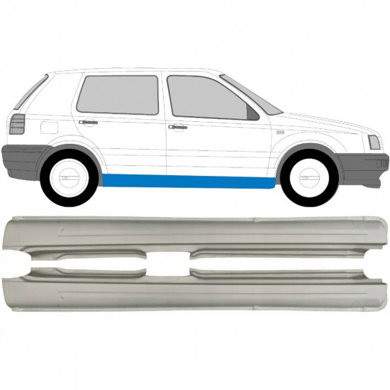 Reparație prag pentru VW Golf 3 1991- / Stânga+Dreapta / Set 9292