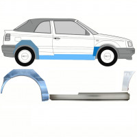 Reparație prag + aripă față + aripă spate pentru VW Golf 3 1993-1998  CABRIO / Dreapta / Set 12566
