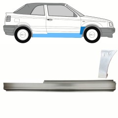 Reparație prag + aripă față pentru Volkswagen Golf 3 1991-1998 / Dreapta / CABRIO / Set 10200