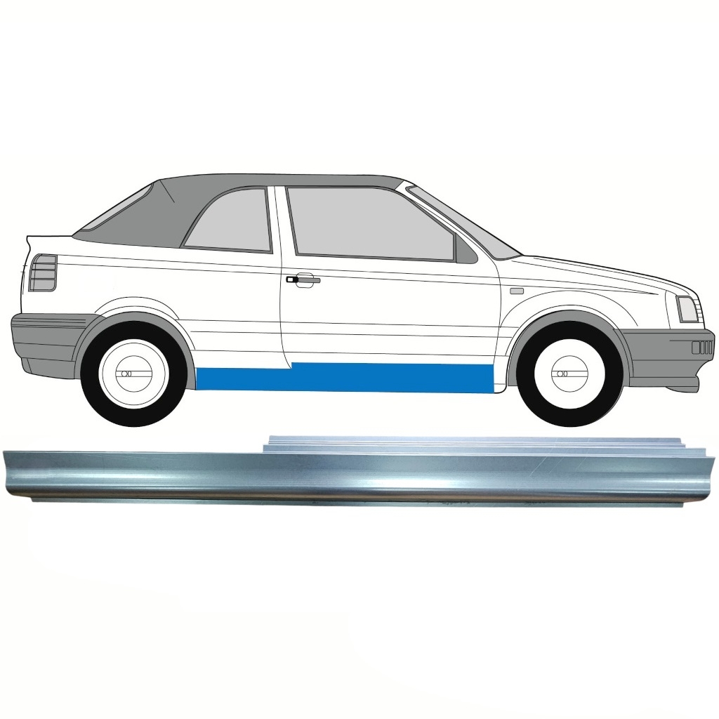 Reparație Prag Pentru Vw Golf 3 1993-1998 / Dreapta / Cabrio 8751
