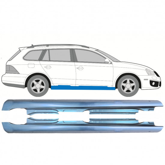 Reparație prag pentru VW Golf 5 Variant VW Jetta 2005-2010 / Stânga+Dreapta / Set 10011