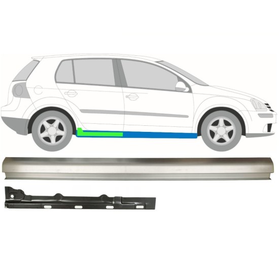 Reparație prag interior + exterior pentru Volkswagen Golf 5 2003-2009 / Dreapta / Set 11708