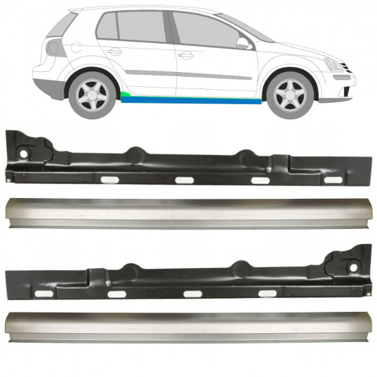 Reparație prag interior + exterior pentru VW Golf 5 2003-2009 / Set 11710