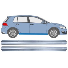 Reparație prag pentru Volkswagen Golf 7 2012- / Stânga+Dreapta / Set 12454