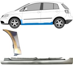 Prag complet + reparație aripă față pentru Volkswagen Golf Plus 2005-2013 / Stânga / Set 10381