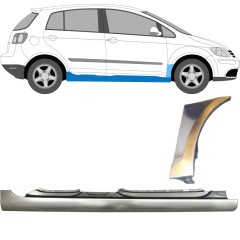 Prag complet + reparație aripă față pentru Volkswagen Golf Plus 2005-2013 / Dreapta / Set 10380