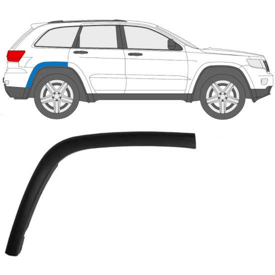 Bandou lateral aripă spate pentru Jeep Grand Cherokee 2010-2021 / Dreapta 15849
