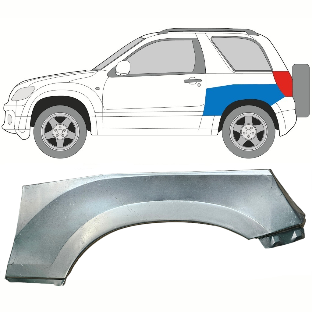 Reparație Aripă Spate Partea Superioară Pentru Suzuki Grand Vitara 2005-2012 / Stânga 8508