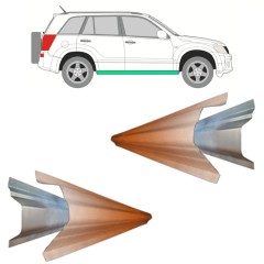 Reparație prag interior + exterior pentru Suzuki Grand Vitara 2005-2014 / Stânga+Dreapta / Set 11491
