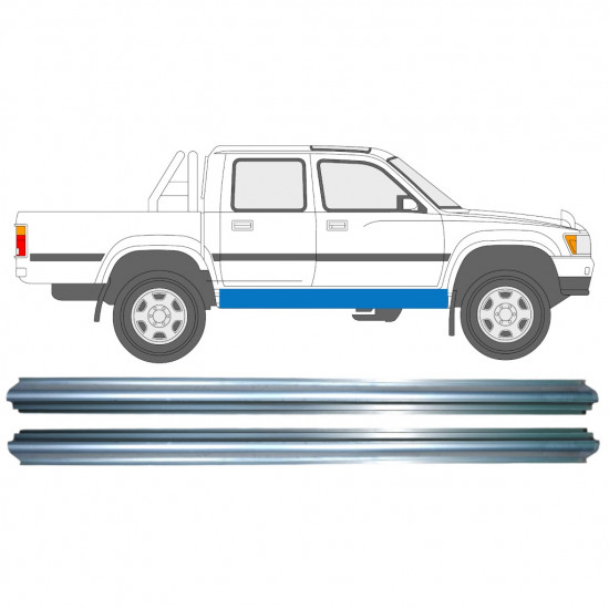 Reparație prag pentru Toyota Hilux 1988-2001 / Stânga = Dreapta (simetric) / Set 10020