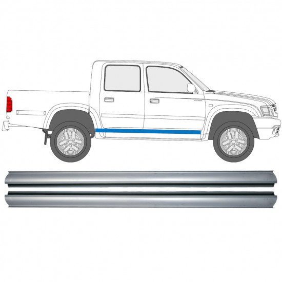 Reparație prag pentru Toyota Hilux 2001-2005 / Stânga = Dreapta (simetric) / Set 9965