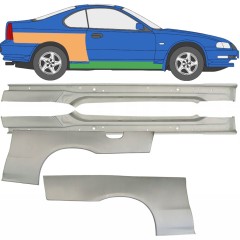 Prag complet + reparație aripă spate pentru Honda Prelude 1992-1997 / Stânga+Dreapta / Set 9534