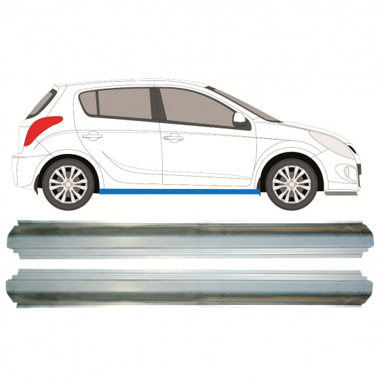 Reparație prag pentru Hyundai I20 2008-2014 / Stânga = Dreapta (simetric) / Set 9791