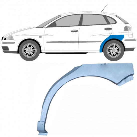 SEAT IBIZA CORDOBA 2002-2008 SEGMENT REPARAȚIE ARIPĂ SPATE / STÂNGA