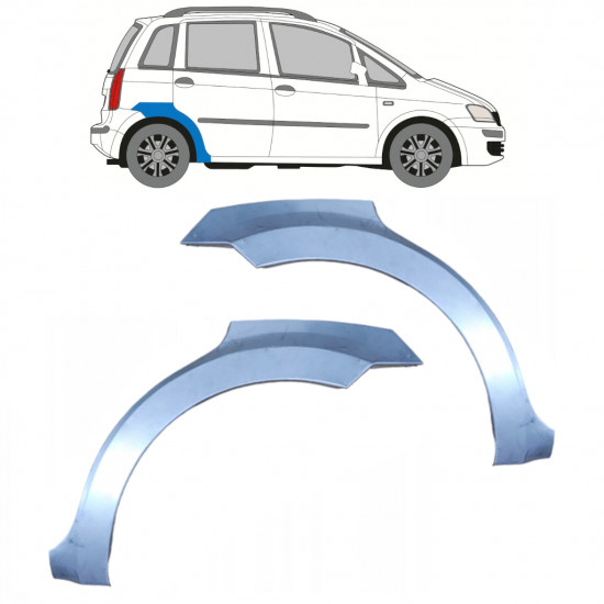 Reparație aripă spate pentru Fiat Idea 2004-2011 / Stânga+Dreapta / Set 9551