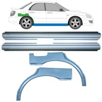 Reparație prag + aripă spate pentru Subaru Impreza GD GG 2000-2007 / Stânga+Dreapta / Set 10666