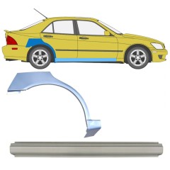 Reparație prag + aripă spate pentru Lexus IS 1998-2005 / Dreapta / Set 10315